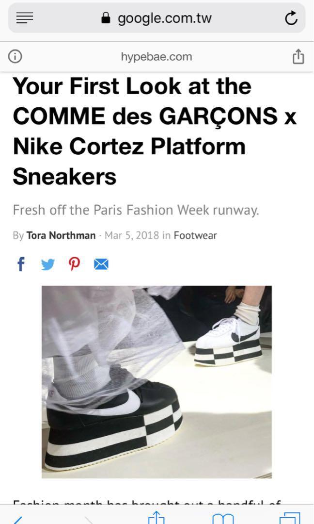 comme des garcons cortez platform