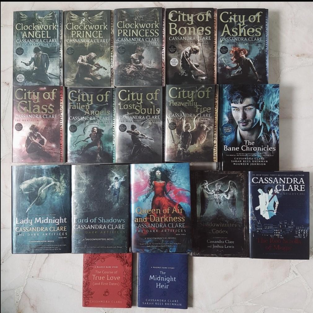 Complete Shadowhunter Books By Cassandra Clare Books Stationery Fiction On Carousell