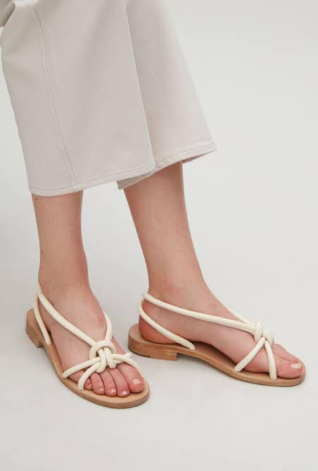 Cos knotted leather sandals on sale