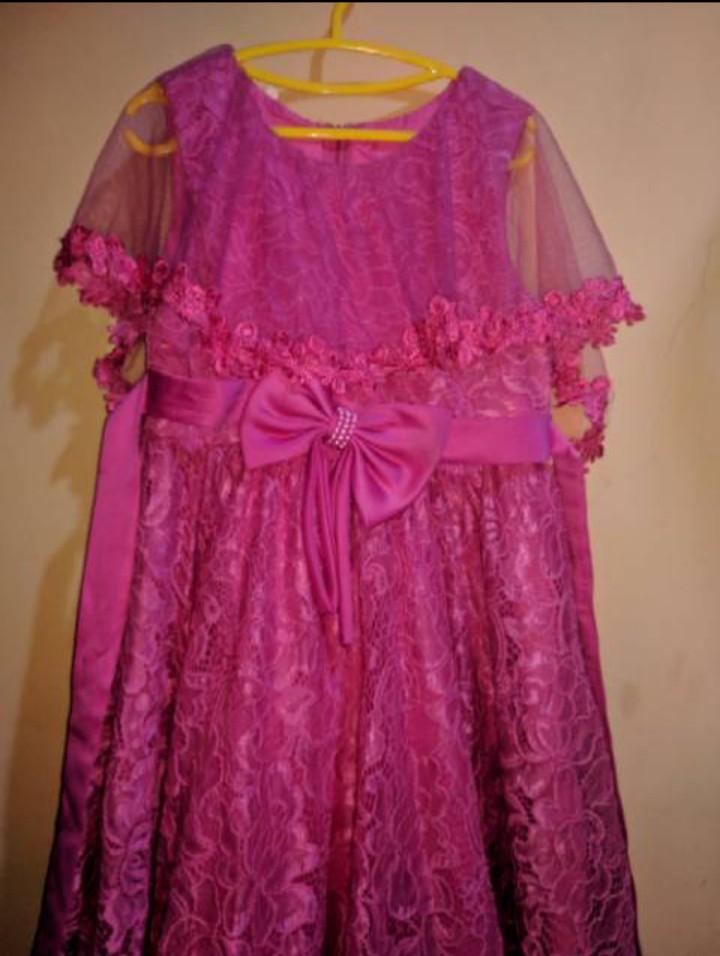 Dress Brokat Untuk Anak Anak Bayi Anak Baju Anak Perempuan 8 Hingga 12 Tahun Di Carousell