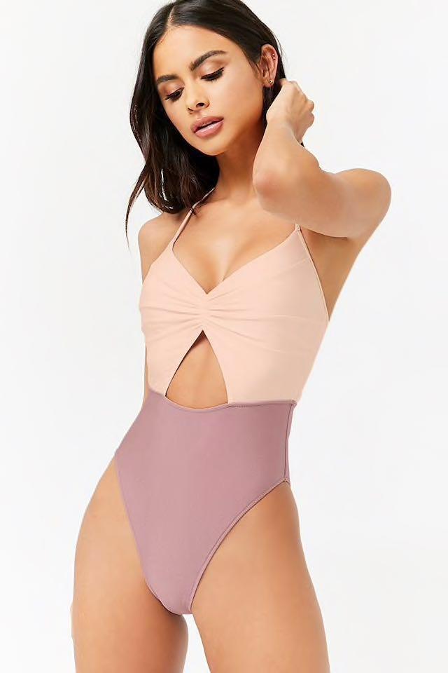 Colorblock one piece swimsuit forever 21 new arrivals