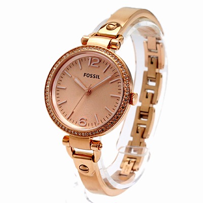 Fossil georgia rose gold hot sale