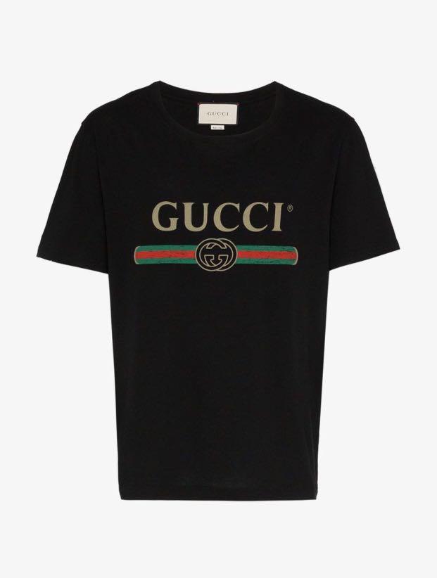 Gucci Belt Logo Tee Shirt in Black 