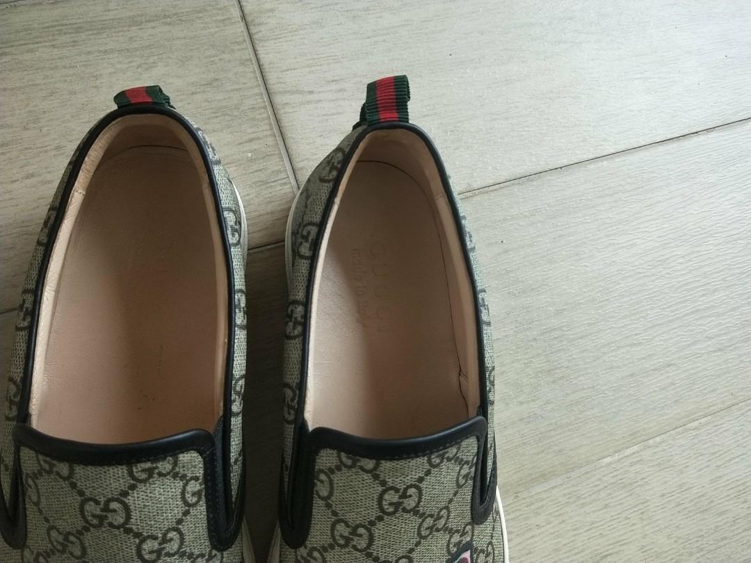Gucci GG Supreme Angry Cat Slip on Men s Fashion Footwear Dress Shoes on Carousell