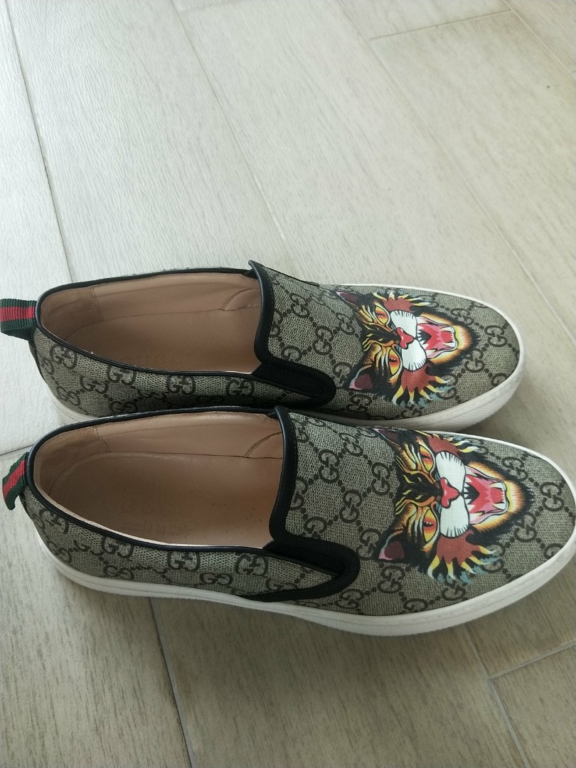 gucci slip on angry cat