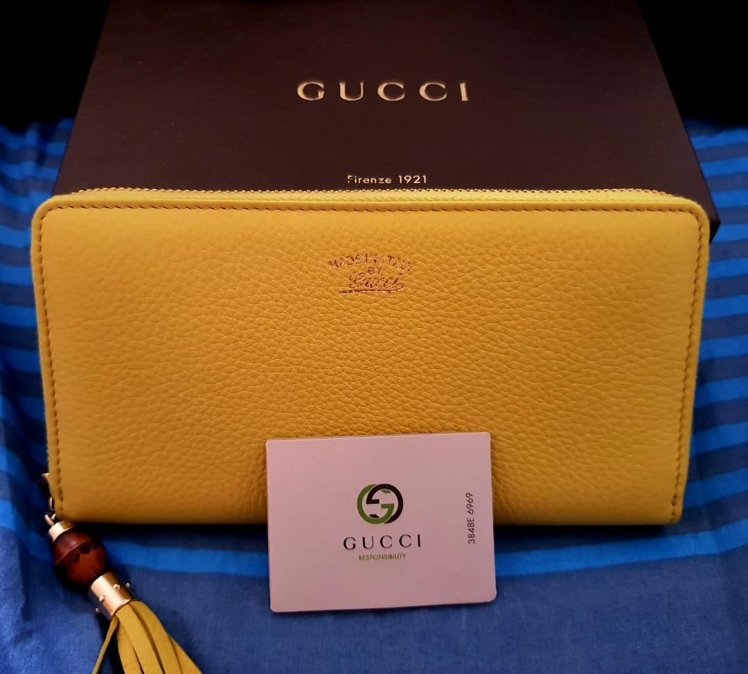 gucci yellow wallet