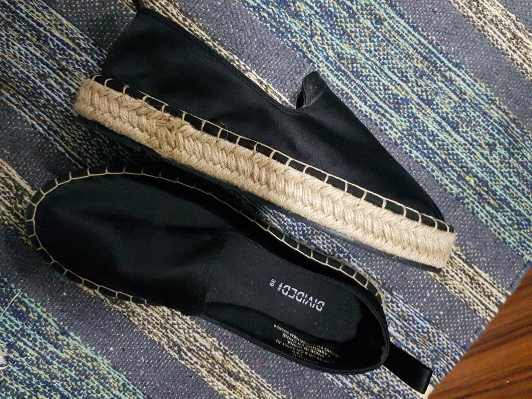 H\u0026M Black Platform Espadrilles, Women's 