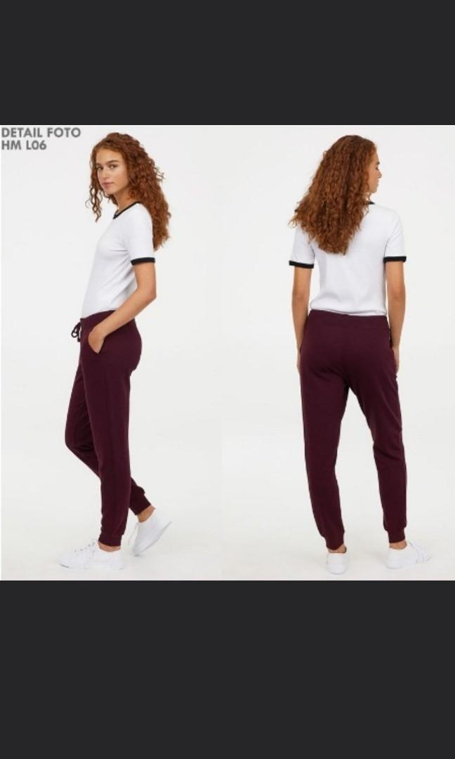 H\u0026m jogger maroon sweatpants training 