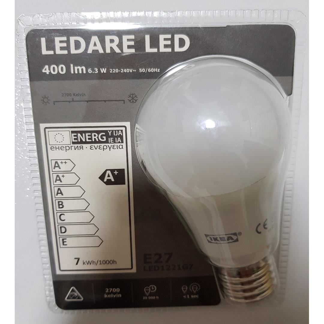 Vooraf Makkelijk in de omgang vertaling Ikea E27 LED Bulb 400 lm Warm Yellow, Furniture & Home Living, Lighting &  Fans, Lighting on Carousell