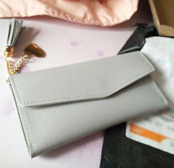 instock basic long envelope wallet korean, Women's Fashion, Bags