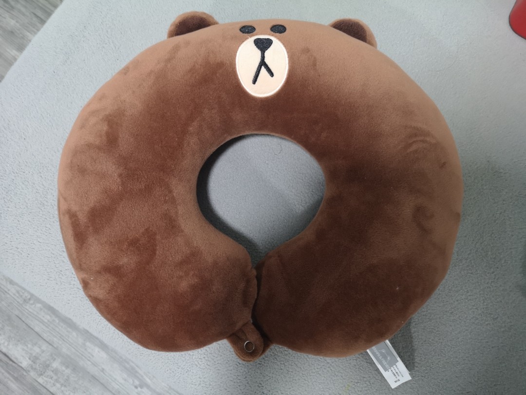 Line Friends Brown Neck Pillow