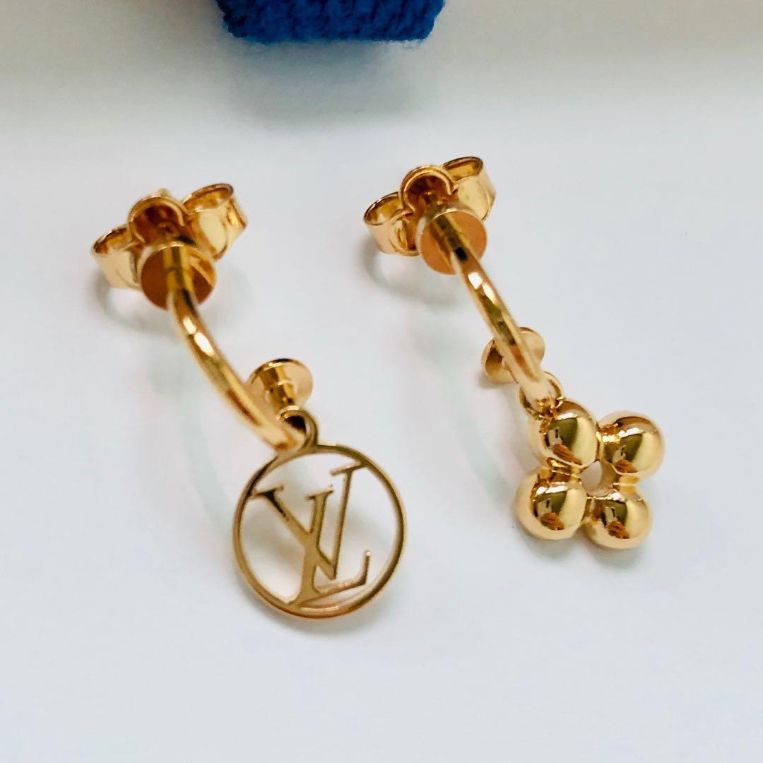 LV EARRING BLOOMING GOLD - bagnifiquethailand