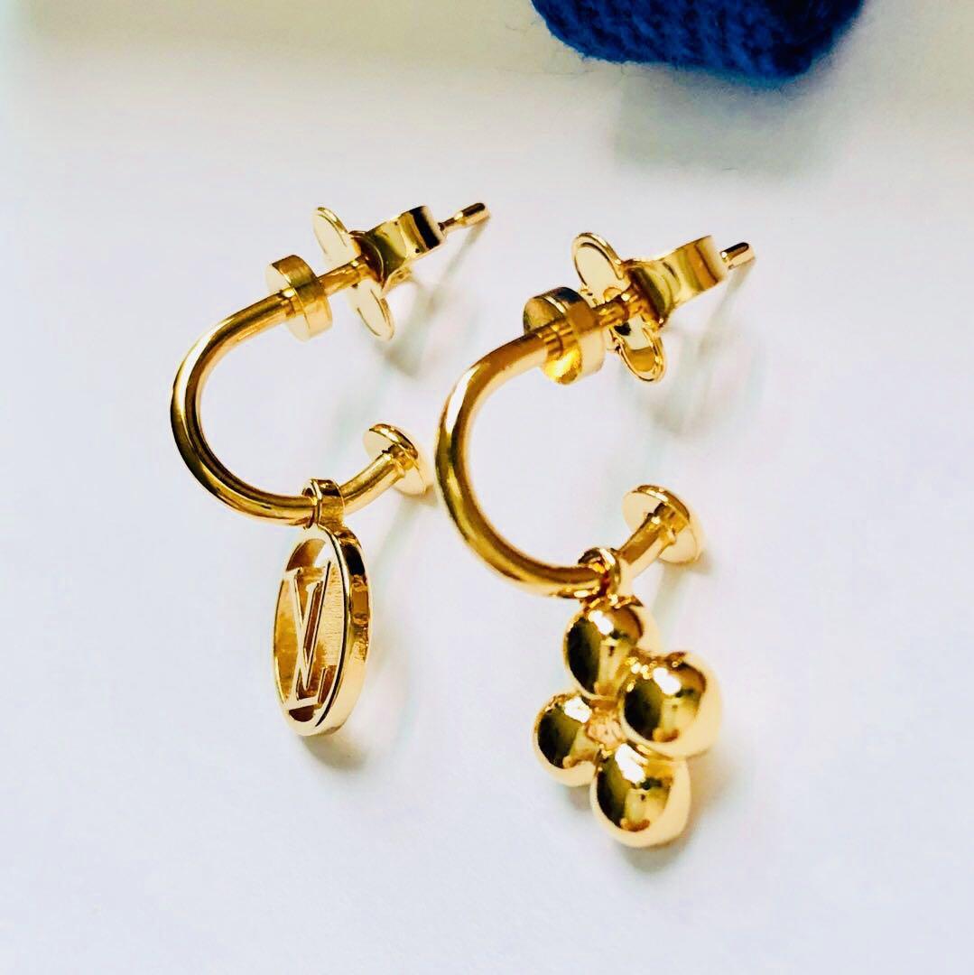 Louis Vuitton Blooming Drop Earrings - Brass Drop, Earrings - LOU740095