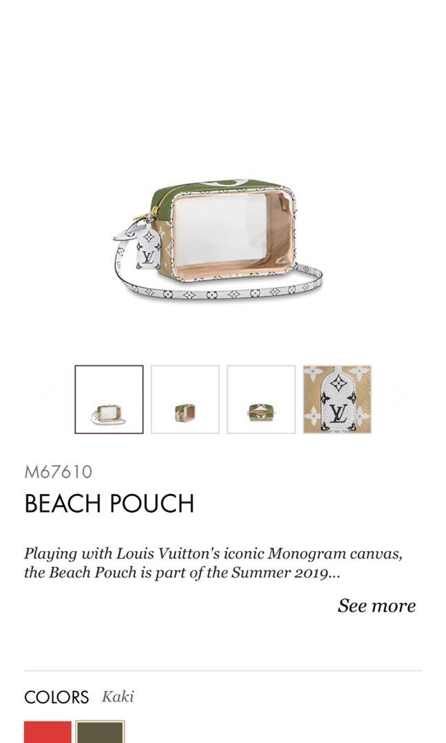 M67610 Louis Vuitton 2019 Giant/Mini Monogram canvas Beach Pouch-Kaki