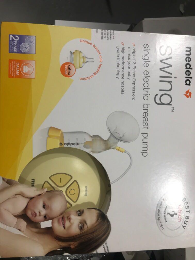 WARRANTY MEDELA SWING Electric Breast Pump with Calma Solitaire Baby Teat NEW