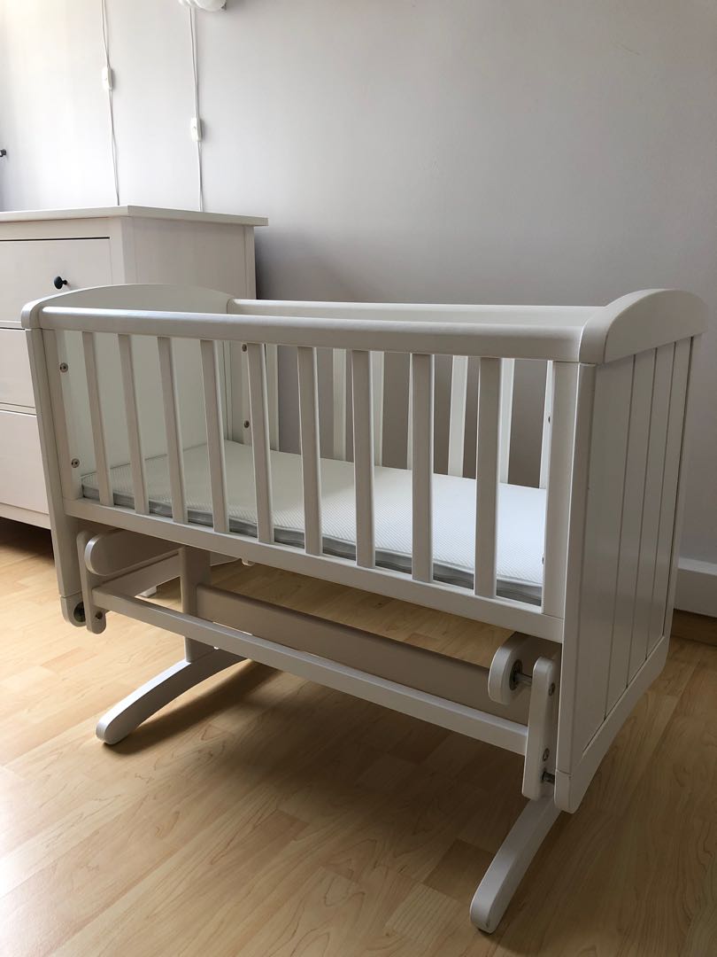 Mothercare Deluxe Gliding Crib White Babies Kids Cots
