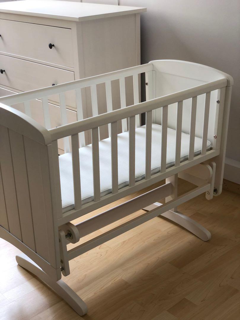 Mothercare Deluxe Gliding Crib White Babies Kids Cots