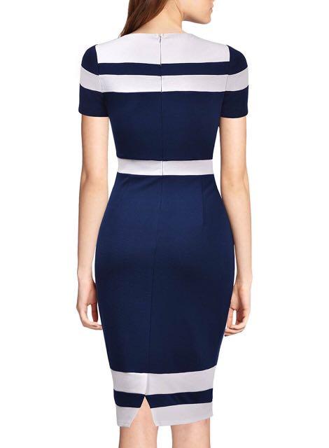 Navy Blue Nautical Inspired Office Dress (Category: Dresses) located in Cavite. Submitted by _aprille (Listing ID 236516048, Image 2). Description: Dress bought in Amazon Never been worn Original price at Php 1,500 Dress has no brand.