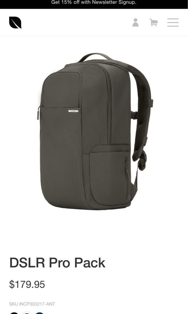 NEW INCASE DSLR PRO PACK ANTHRACITE Photography Photography