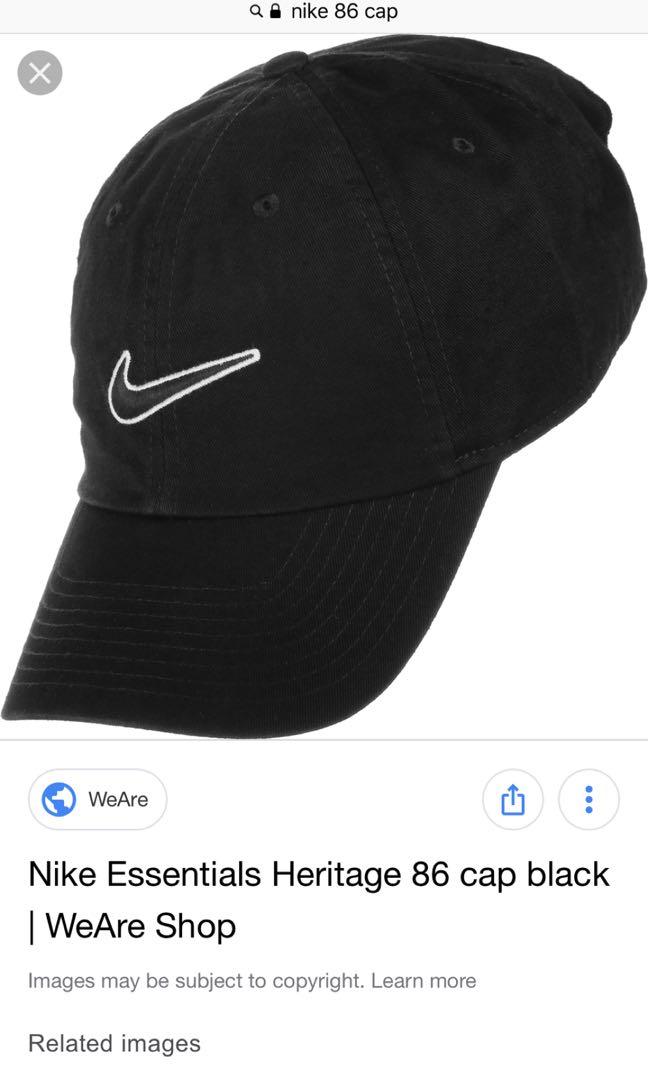 nike heritage 86 cap black