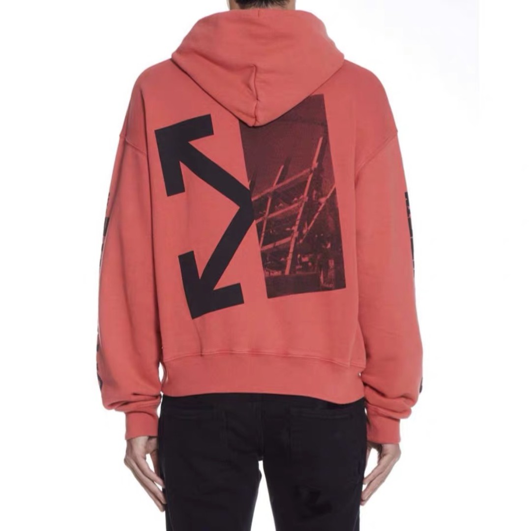 off white splitted arrow hoodie