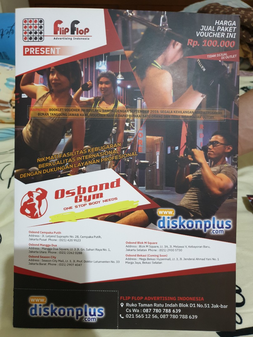 Osbond Gym Promo Health Beauty Skin Bath Body On