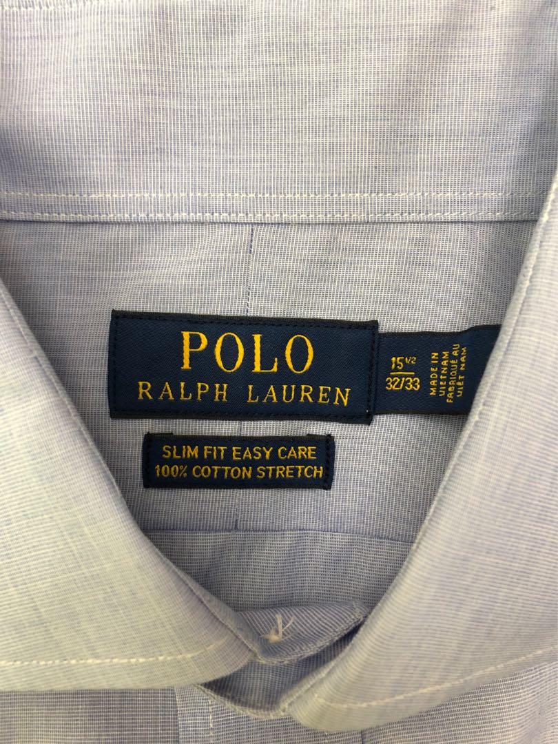 Polo Ralph Lauren Slim Fit Easy Care Shirt, Men's Fashion, Tops & Sets
