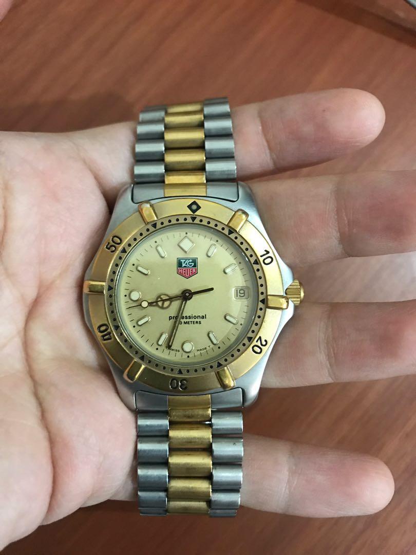 Preloved jam tangan laki laki TAG HEUER ORIGINAL Fesyen Pria Jam