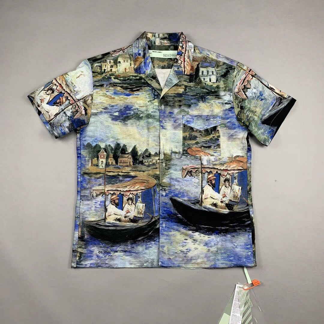 Off white best sale monet shirt