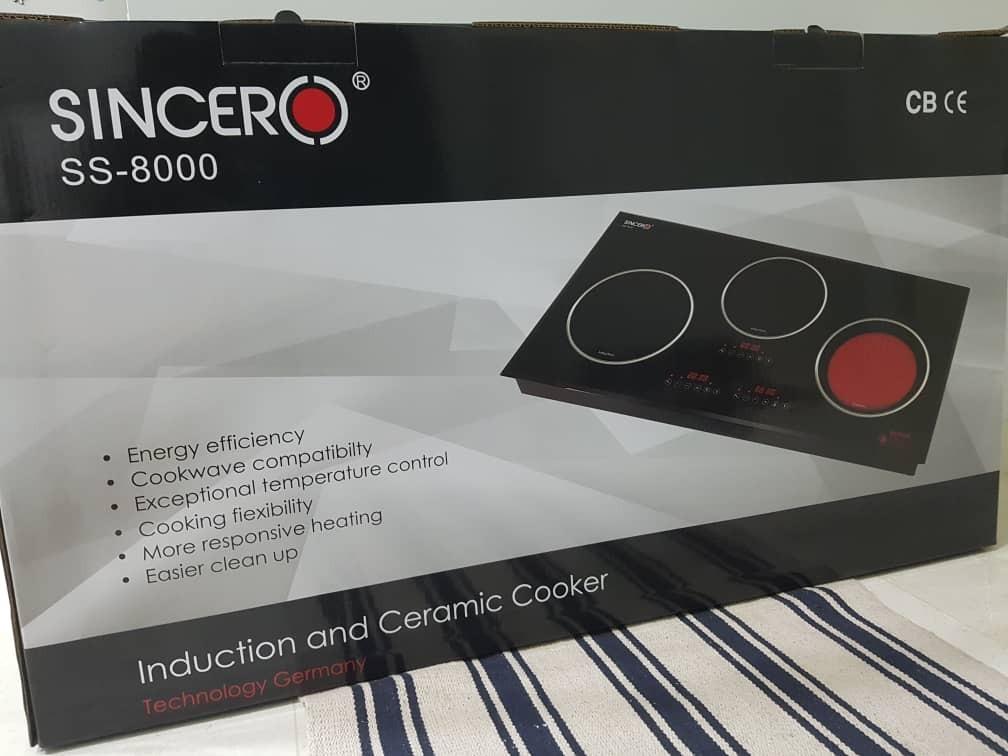 sincero induction cooker size