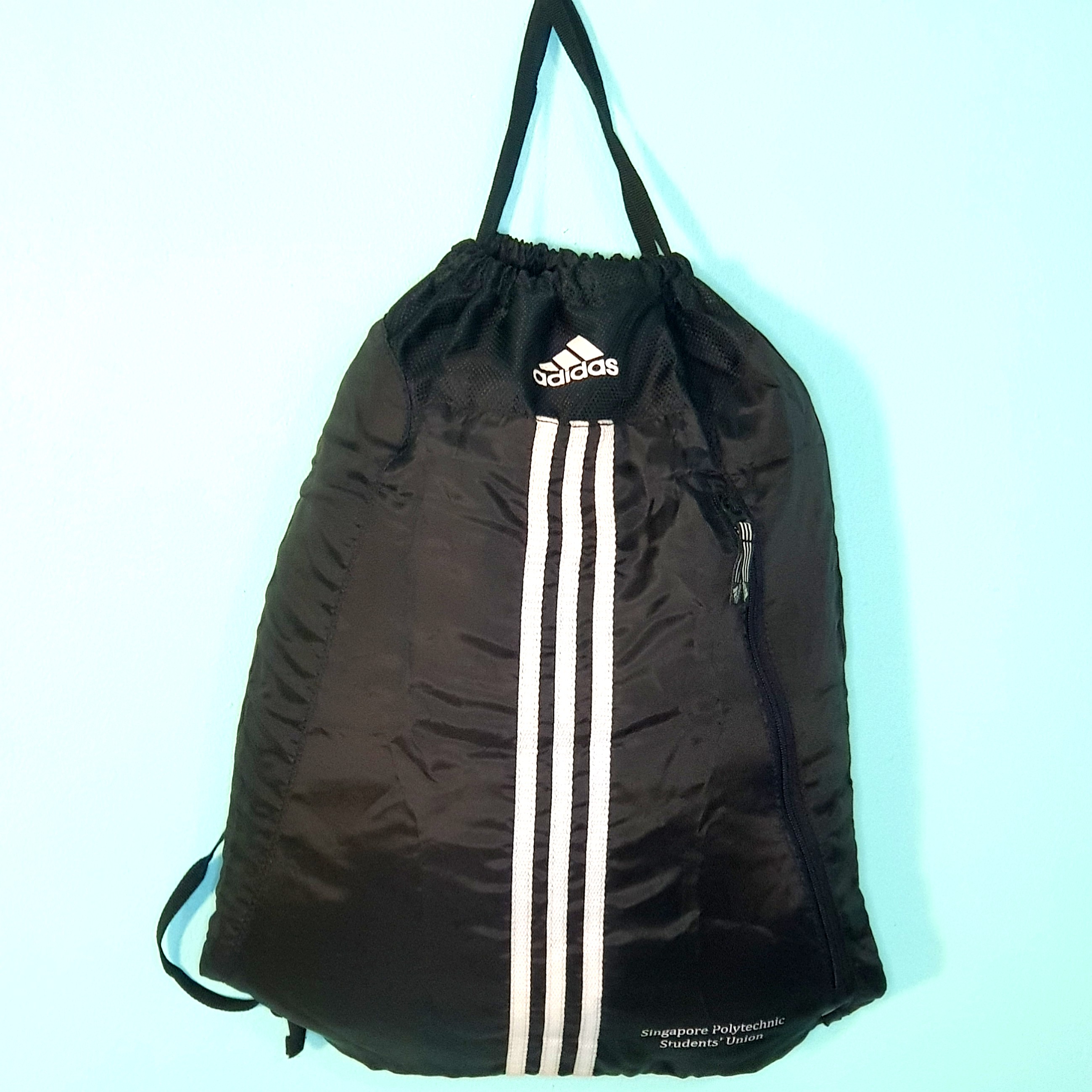 Singapore Polytechnic Adidas Drawstring Bag, Men's Fashion, Activewear