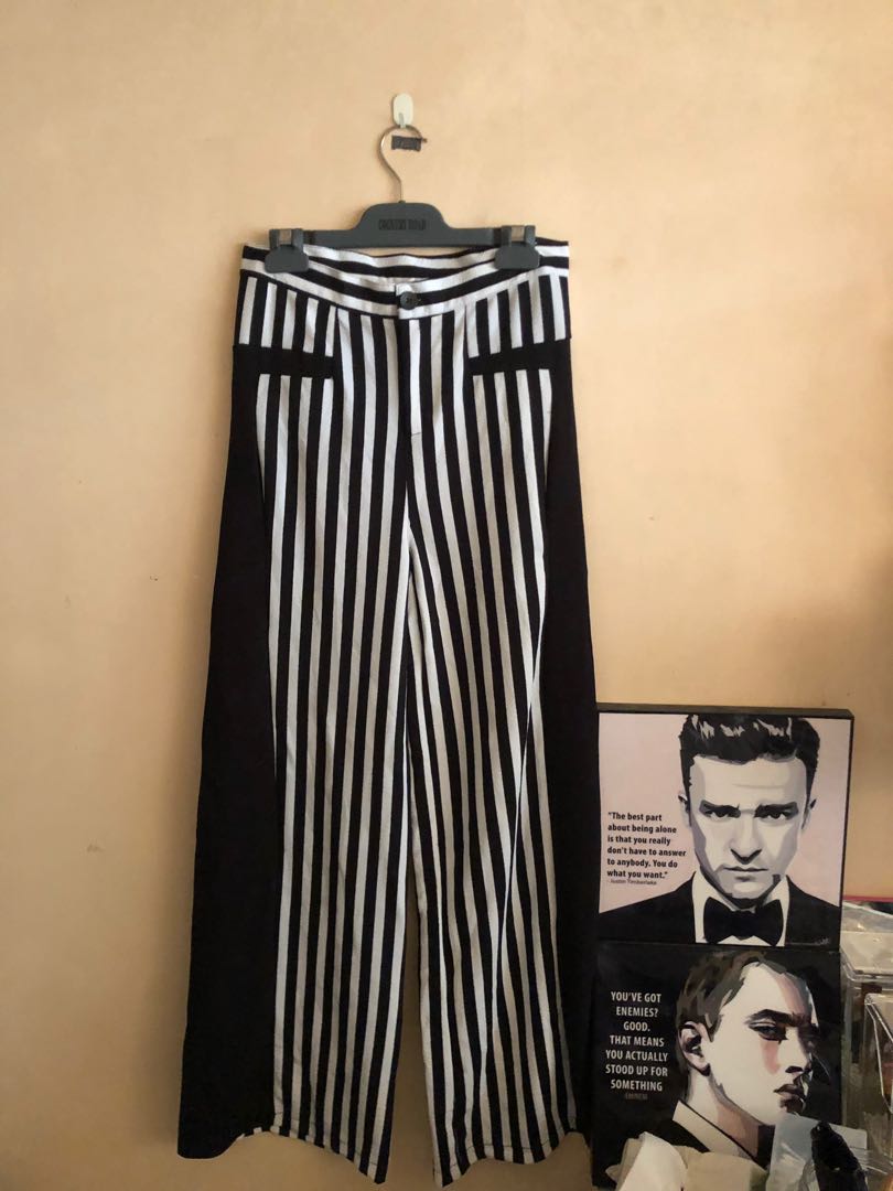 Striped Pants, Women's Fashion, Bottoms, Other Bottoms on Carousell