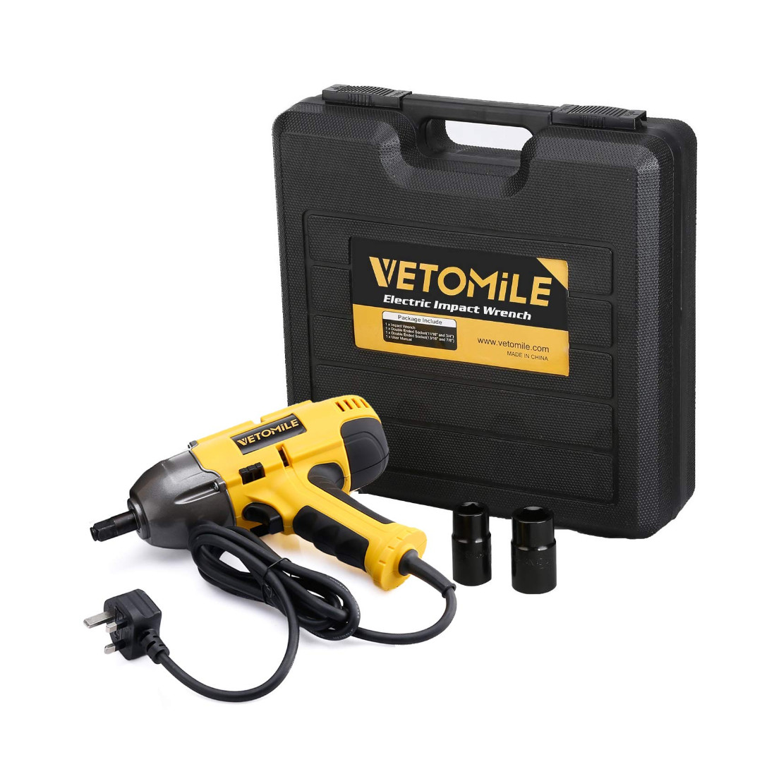 T179 VETOMILE 230V Electric Impact Wrench Max 500Nm Torque with A Half inch Square Drive and Carry Case Furniture Home Living Home Improvement Organisation Home Improvement Tools Accessories on