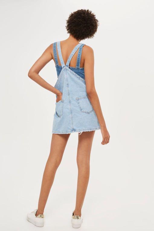 Petite denim 2025 dungaree dress