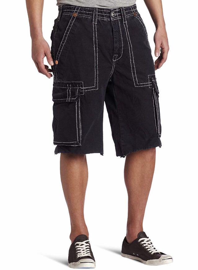 true religion mens cargo shorts