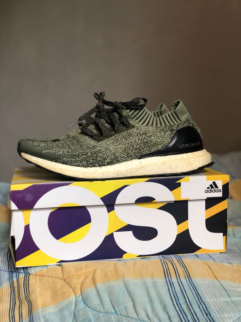 UK10 Adidas Ultra Boost Uncaged olive green Men s Fashion