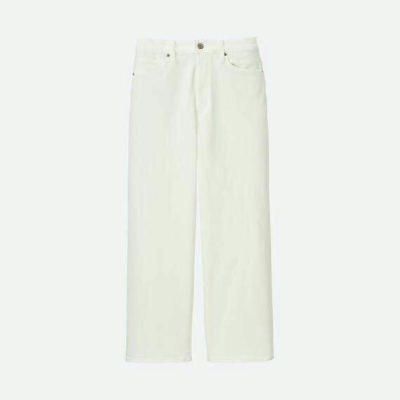 UNIQLO High Rise Wide Leg Cropped Jeans 