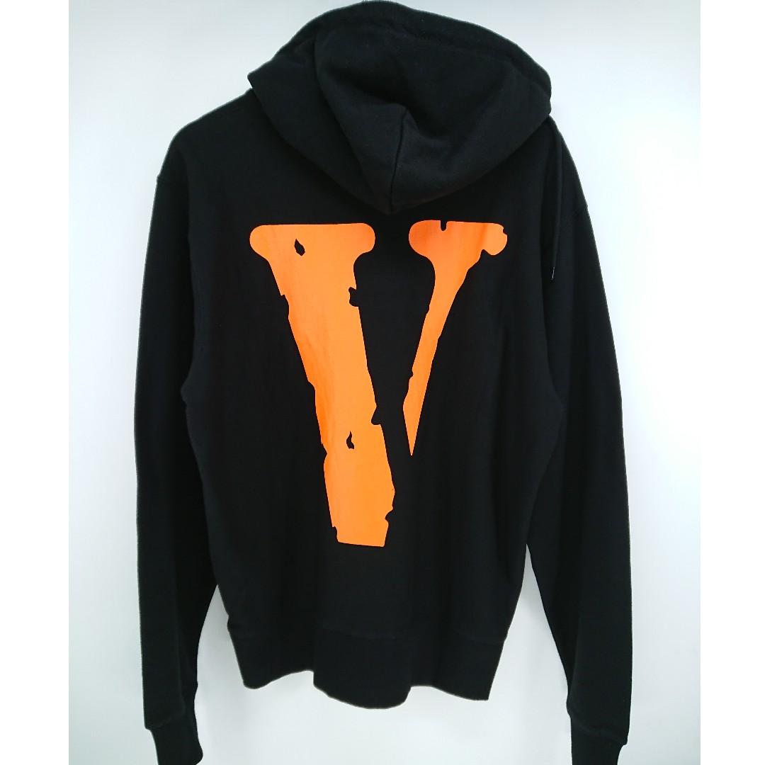 Vlone Staple Hoodie (Black/Orange) [S], Men's Fashion, Tops u0026 Sets, Hoodies  on Carousell