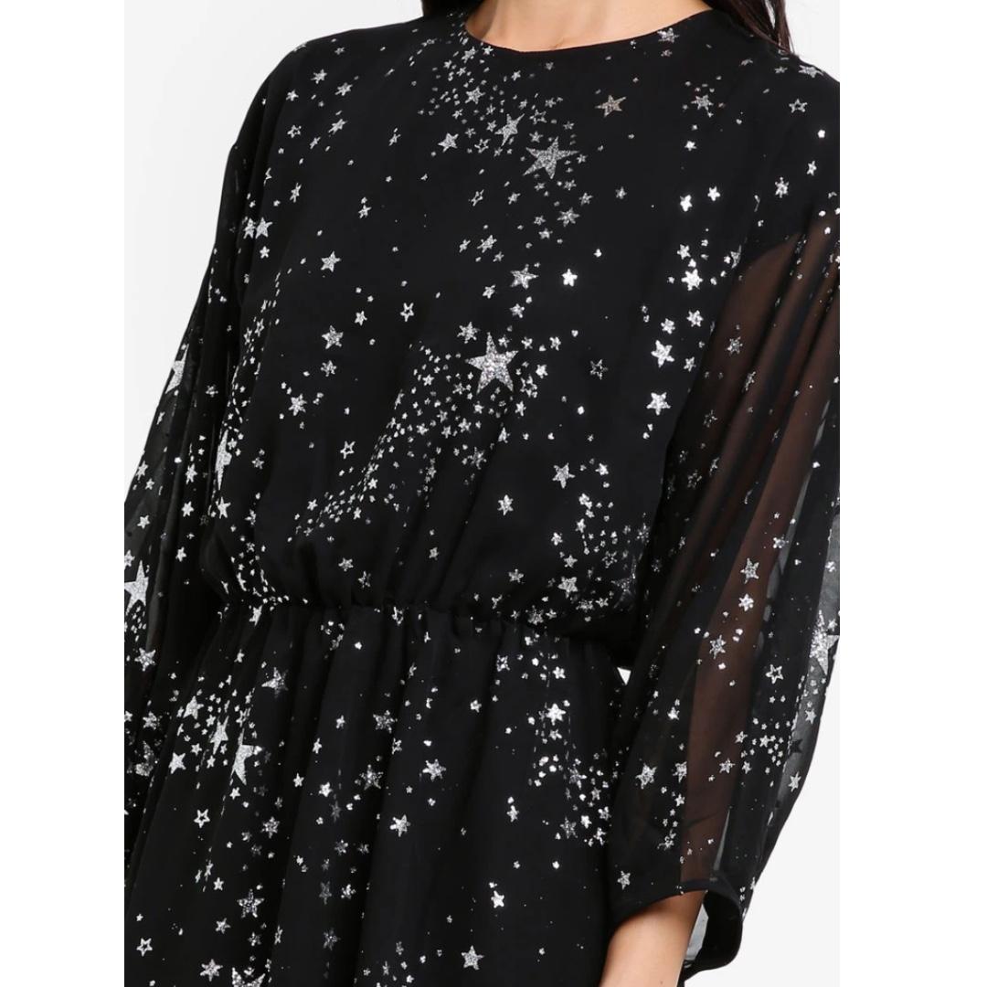 Warehouse Sparkle Star Dress UK12
