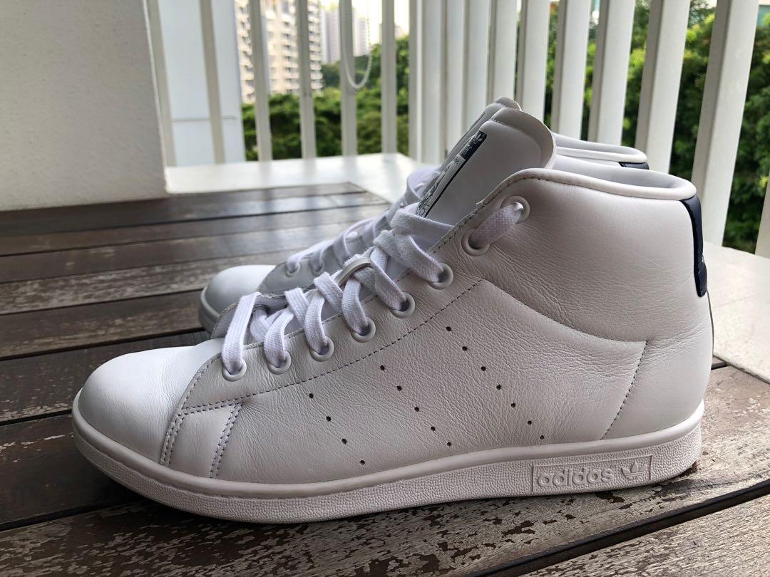 WTS Adidas White Stan Smith High Cut US size 9