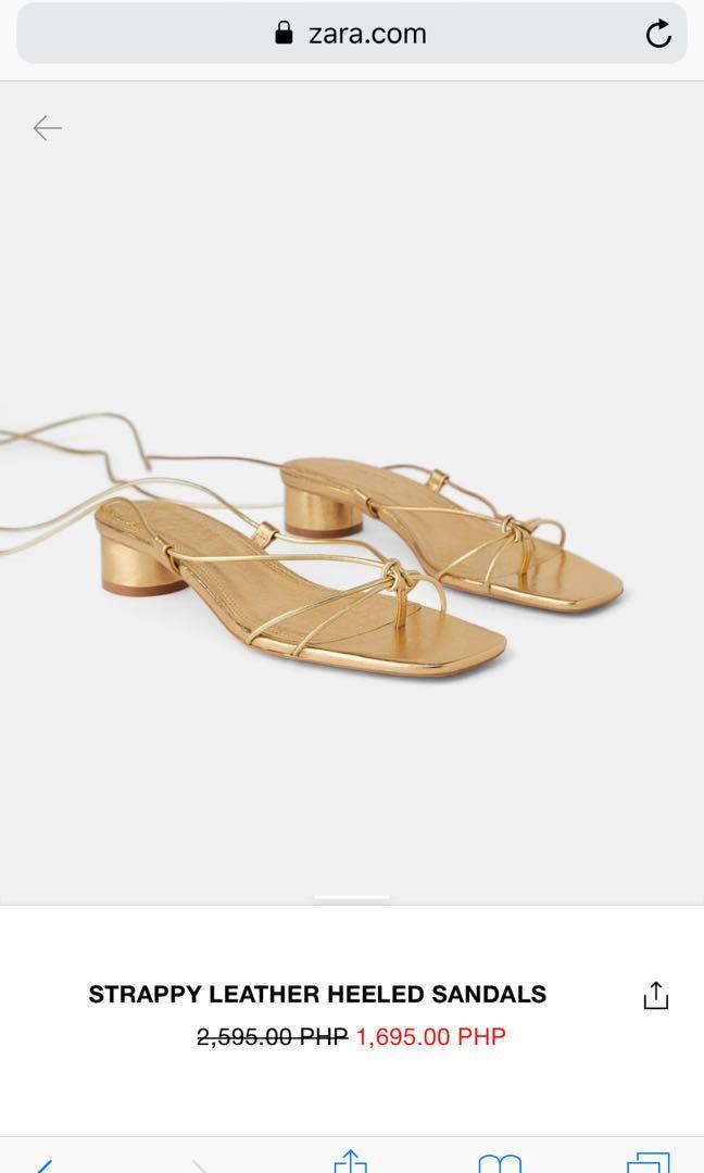 zara gold strappy sandals