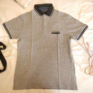 Blued Gray Polo/Collared Shirt