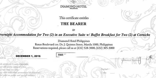 Diamond Hotel Executive Suite Buffet Breakfast at Corniche