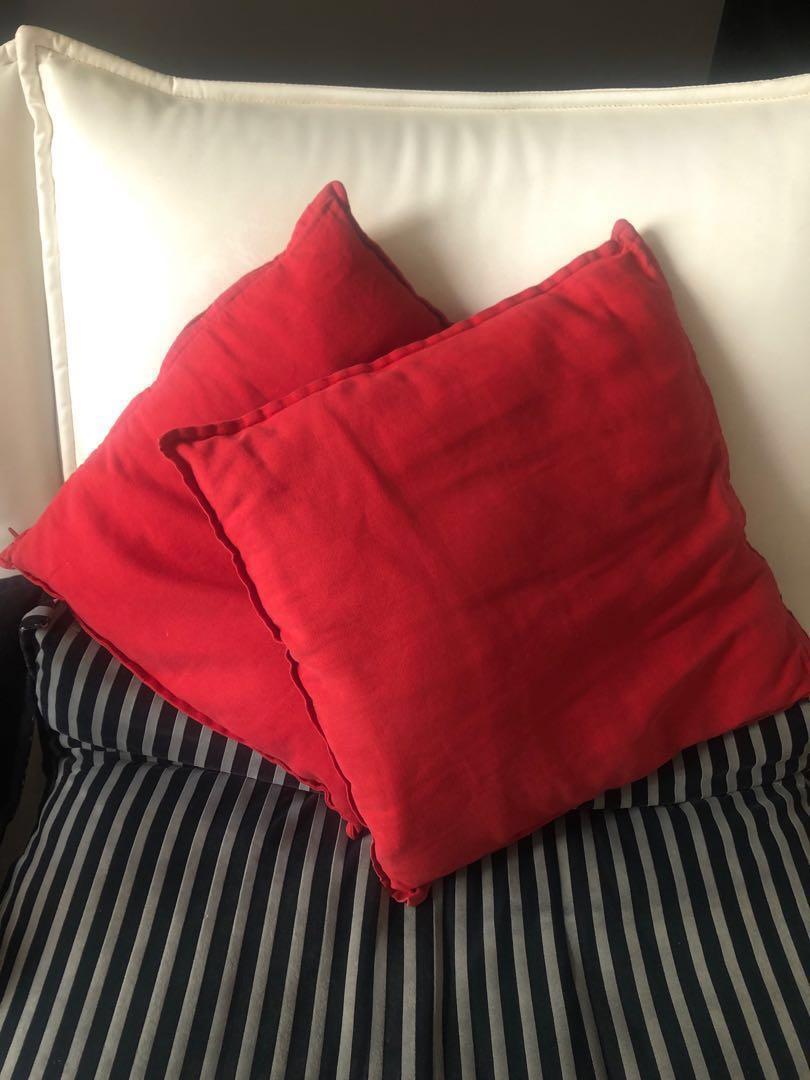ikea red pillow