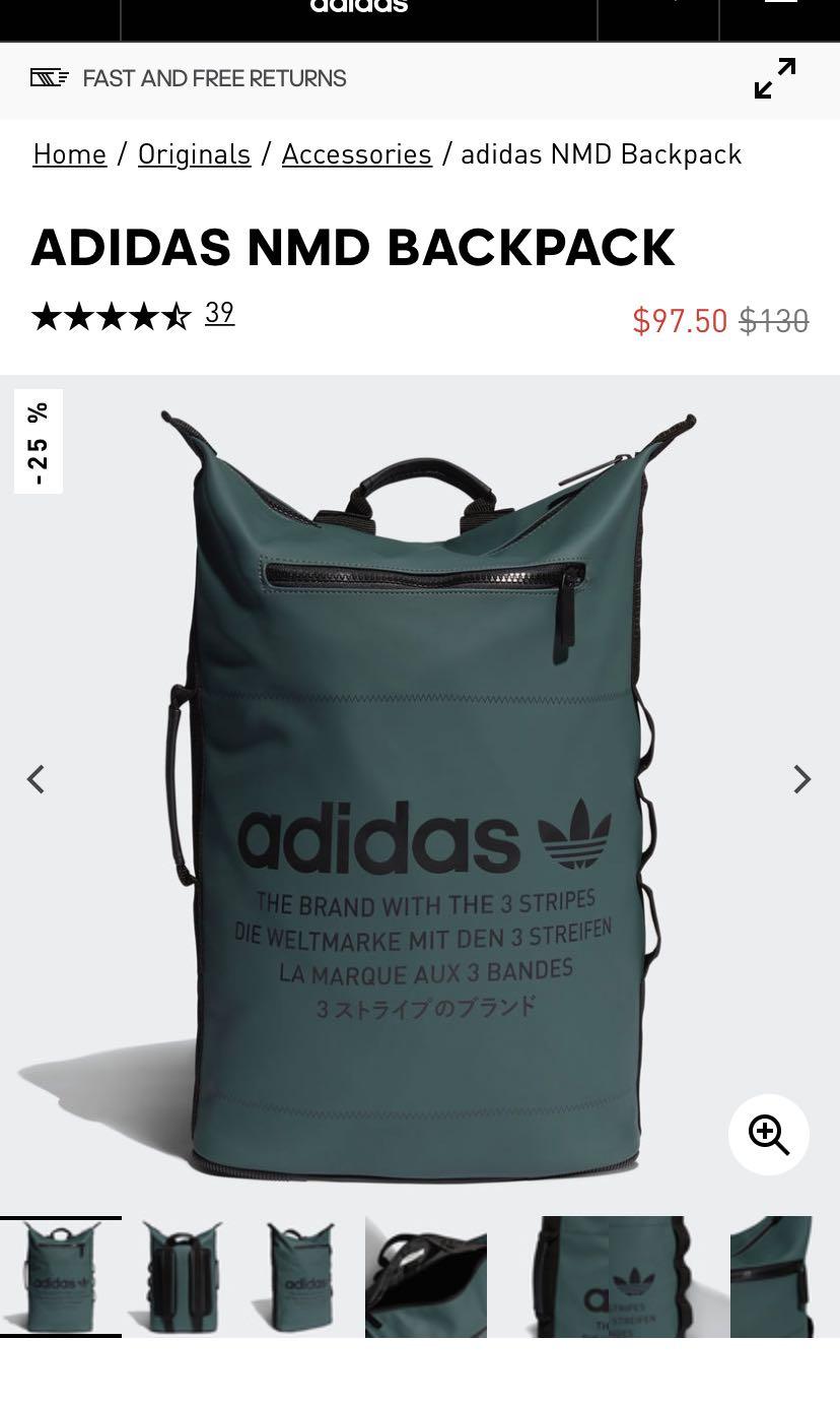 Adidas NMD backpack Green, Men's 