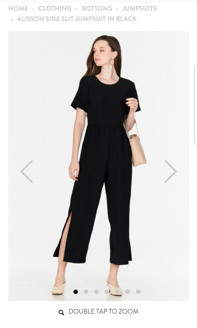 black slit jumpsuit
