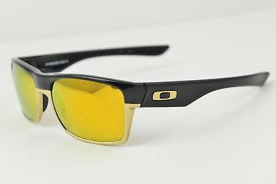 Authentic Oakley TWOFACE Polished Black Polarized 24K Gold Iridium