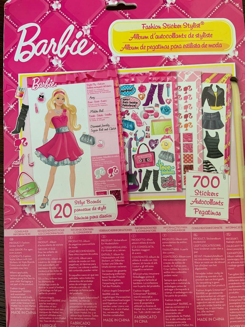 Barbie fashion sticker stylist  Álbum de pegatinas para estilista de moda  