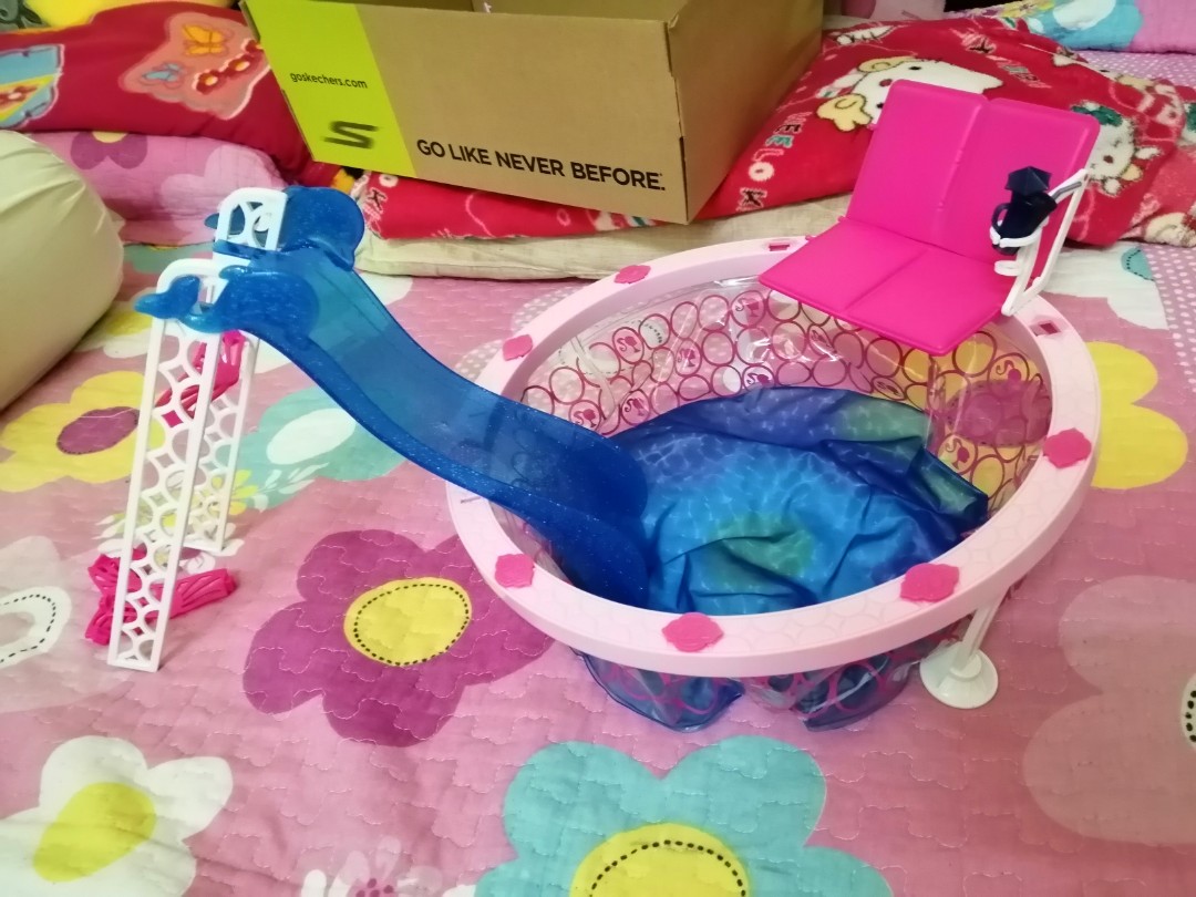 BARBIE swimming pool, Hobbies & Toys, Toys & Games on Carousell