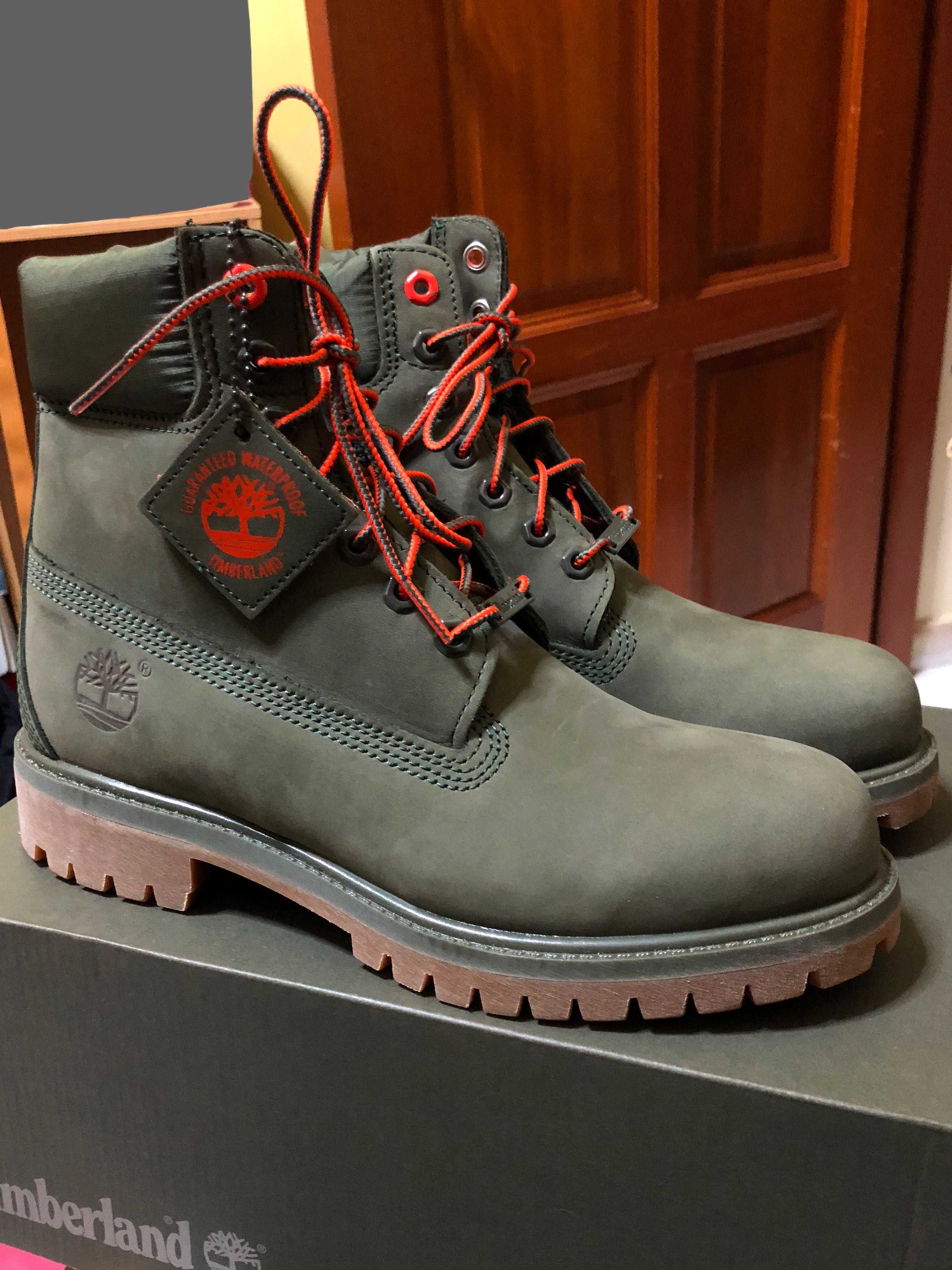timberland boots army green